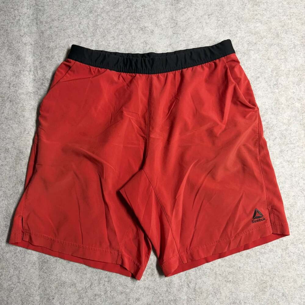 Reebok Athletic Training Shorts Red Black Activewear Workout